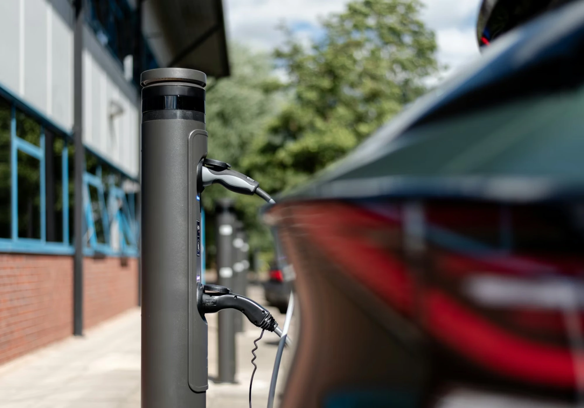 EV car charger at an office building